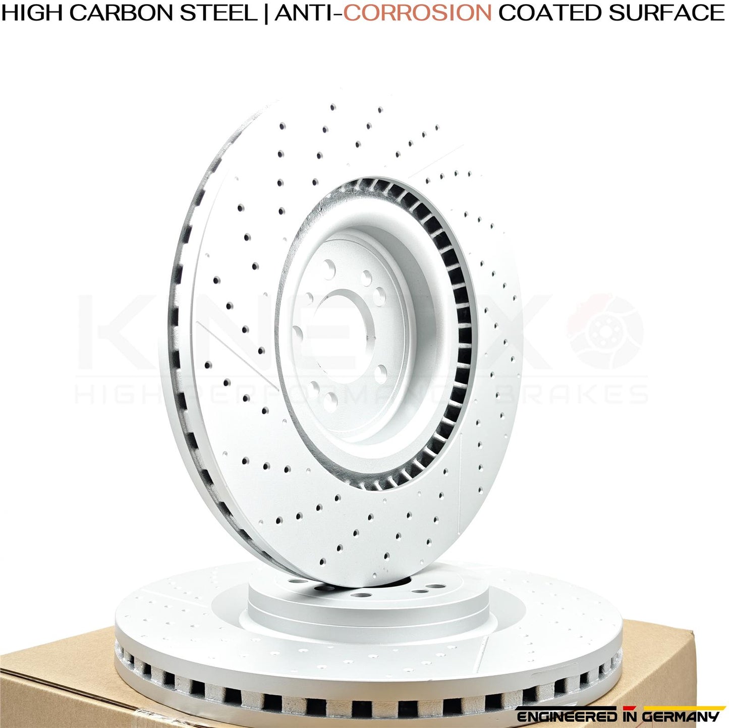 FOR MERCEDES GLE63 AMG HIGH CARBON FRONT DRILLED GROOVED COATED BRAKE DISCS PADS