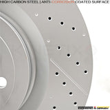 FOR MERCEDES ML63 AMG HIGH CARBON FRONT DRILLED GROOVED BRAKE DISCS PADS SENSOR