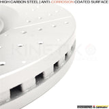 FOR MERCEDES ML63 AMG HIGH CARBON FRONT DRILLED GROOVED BRAKE DISCS PADS SENSOR