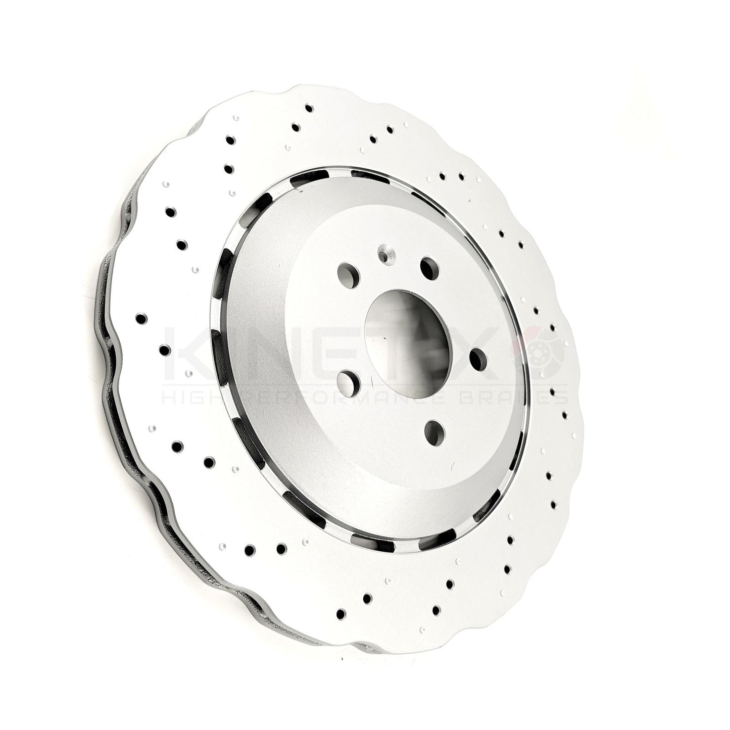 AUDI RS6 C7 2013-2018 REAR WAVEY DRILLED BRAKE DISCS PAIR 356mm 4G0615601E
