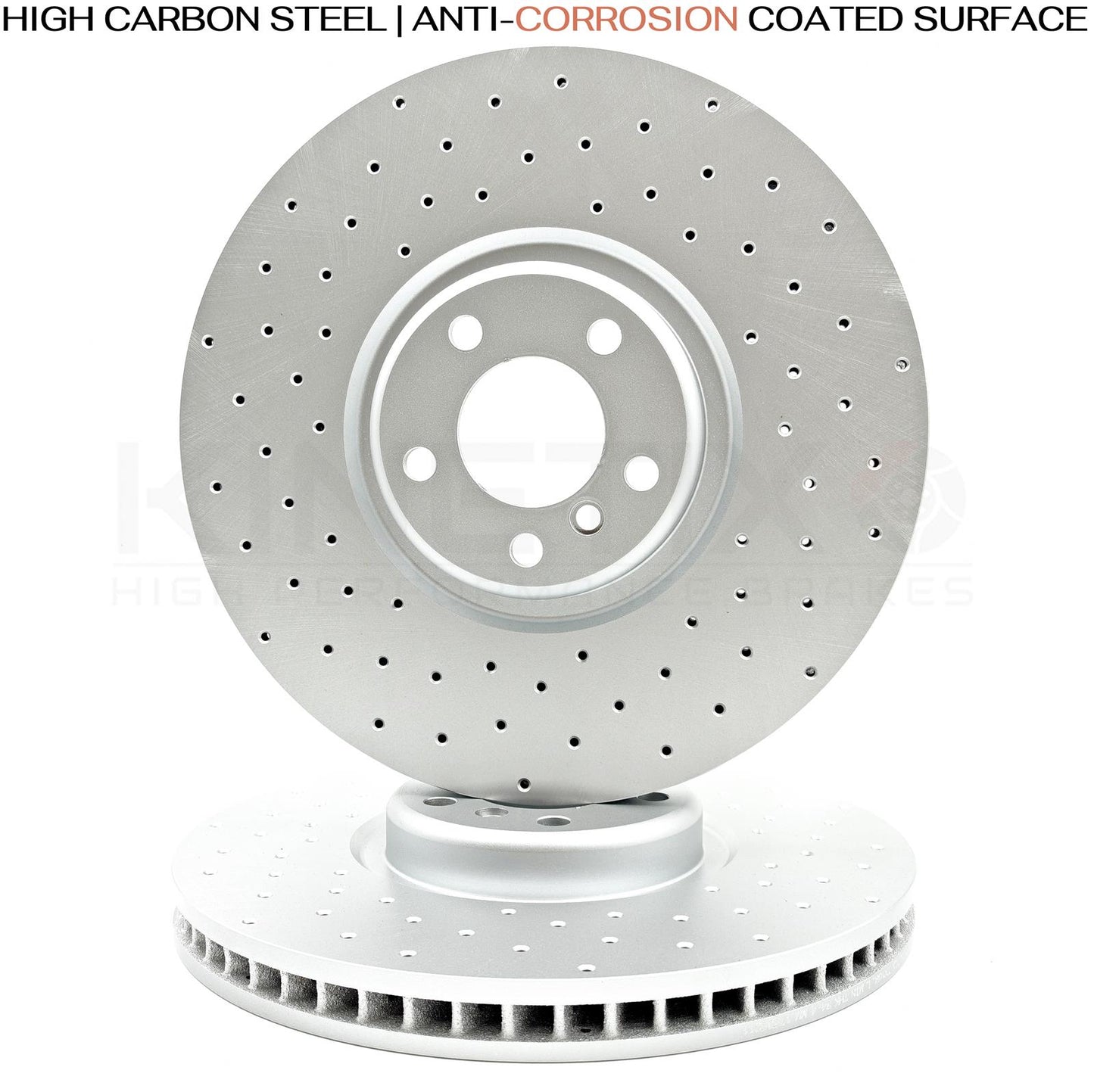FOR BMW X6 M50d E71 E72 FRONT DRILLED PERFORMANCE BRAKE DISCS PAIR 395mm