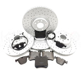 FOR BMW X5M X6M 4.4 E70 E71 E72 FRONT REAR BRAKE DISCS PADS SENSORS 395mm 385mm