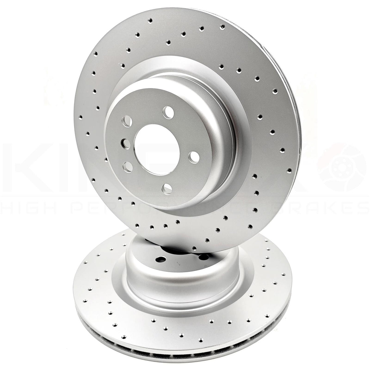 FOR BMW X5M E70 (09-2013) REAR LEFT RIGHT DRILLED BRAKE DISCS PAIR 385mm X 24mm
