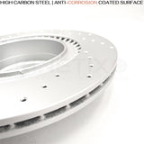 FOR BMW X6M E71 E72 (09-2014) CROSS DRILLED REAR BRAKE DISCS PAIR 385mm X 24mm