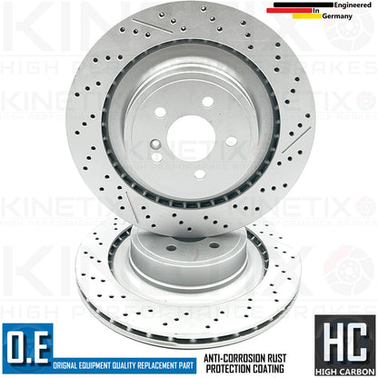 FOR MERCEDES CLS63 E63 AMG FRONT REAR DRILLED GROOVED BRAKE DISCS 360mm 360mm