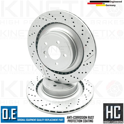 FOR MERCEDES CLS63 CLS65 E63 AMG DRILLED GROOVED REAR BRAKE DISCS PADS 360mm