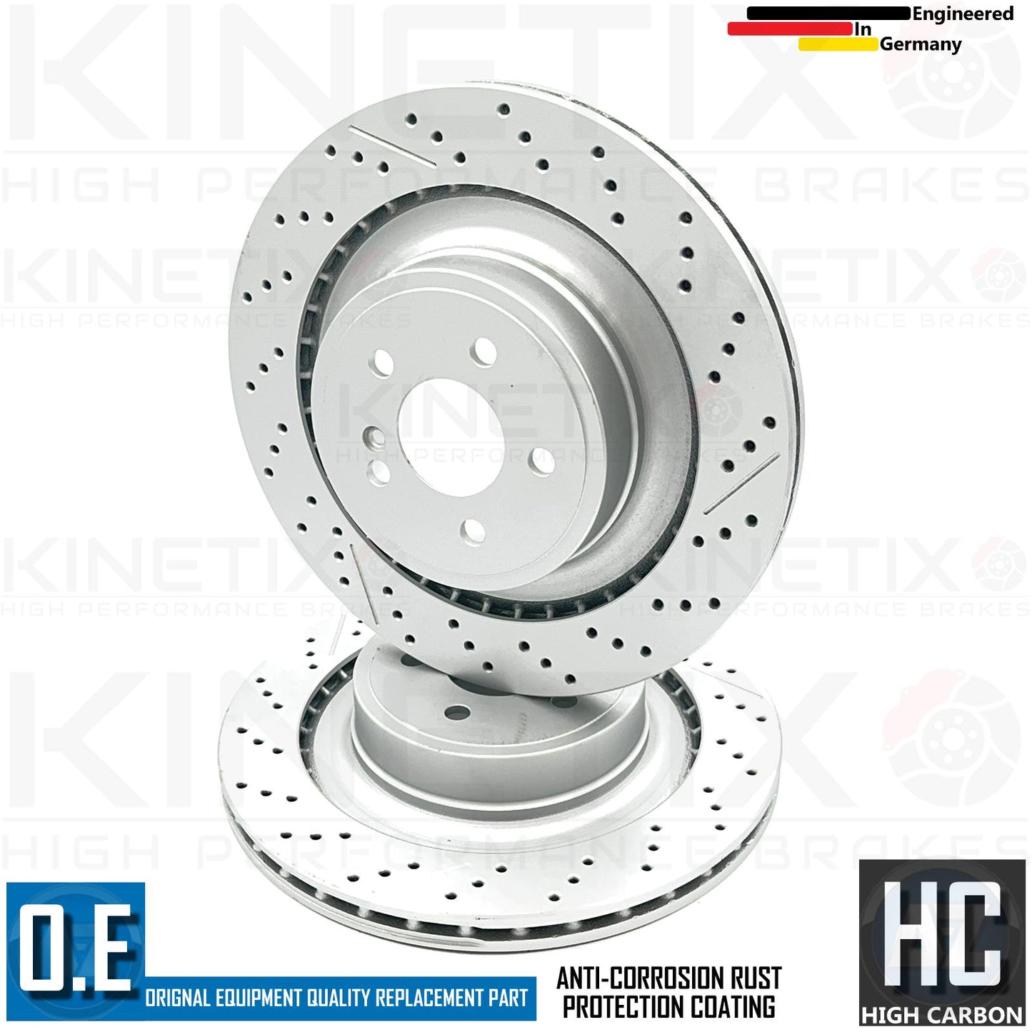 FOR MERCEDES E63 CLS63 AMG REAR BRAKE DISCS PADS WEAR SENSOR WIRE 360mm x 26mm