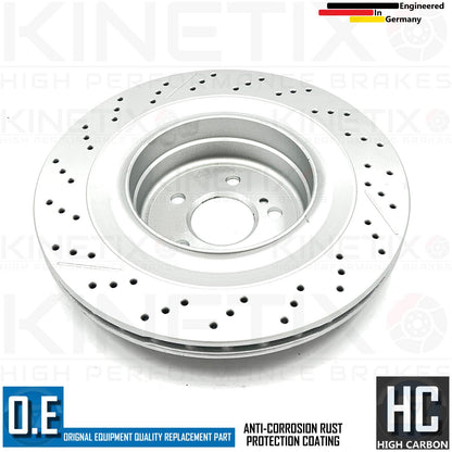 FOR MERCEDES CLS63 E63 AMG FRONT REAR DRILLED GROOVED BRAKE DISCS 360mm 360mm