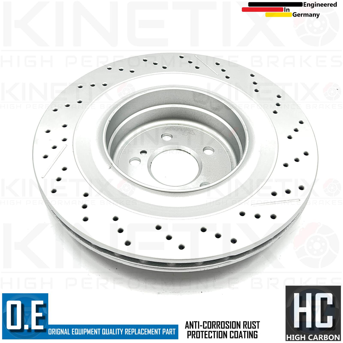 FOR MERCEDES CLS63 E63 AMG FRONT REAR DRILLED GROOVED BRAKE DISCS 360mm 360mm