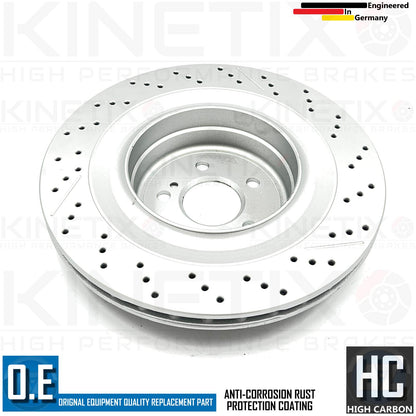 FOR MERCEDES CLS63 CLS65 E63 AMG DRILLED GROOVED REAR BRAKE DISCS PADS 360mm