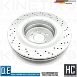 FOR MERCEDES CLS63 CLS65 E63 AMG DRILLED GROOVED REAR BRAKE DISCS PADS 360mm