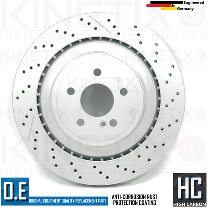 FOR MERCEDES CLS63 CLS65 E63 AMG DRILLED GROOVED REAR BRAKE DISCS PADS 360mm