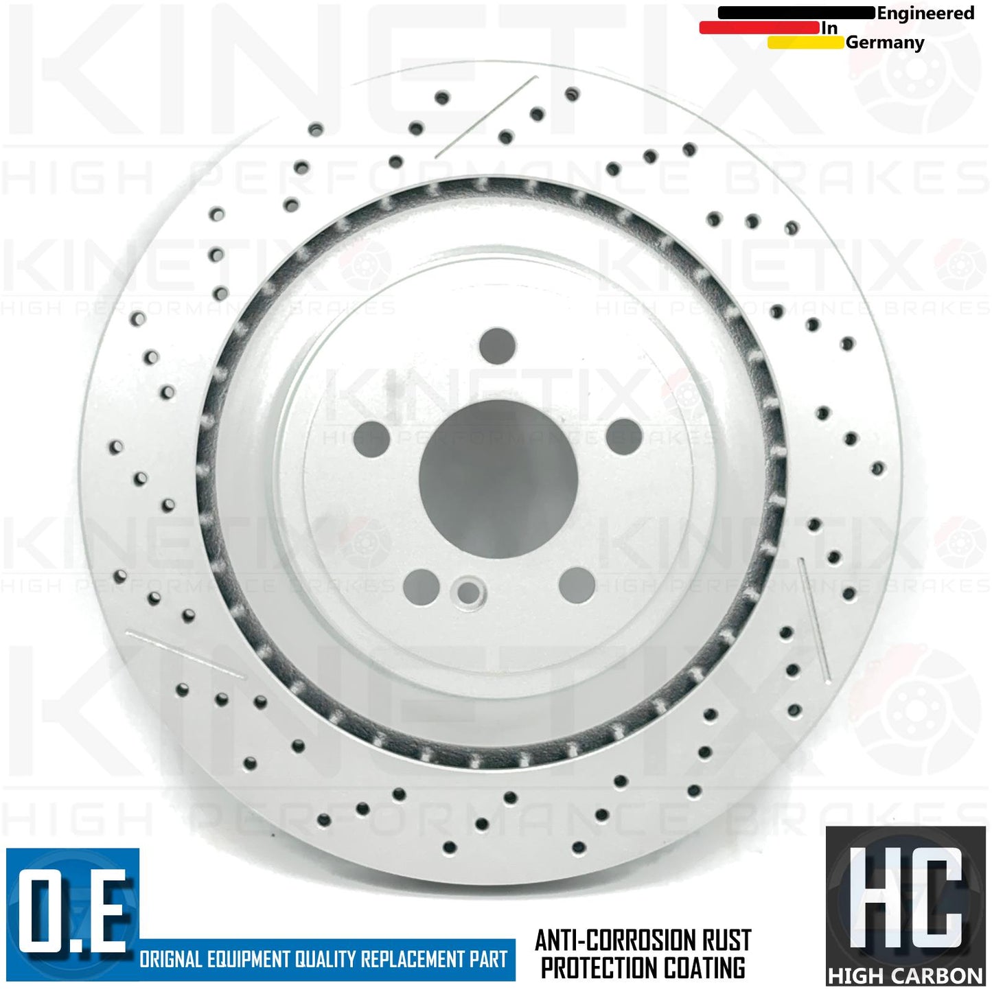FOR MERCEDES CLS63 CLS65 E63 AMG DRILLED GROOVED REAR BRAKE DISCS PADS 360mm