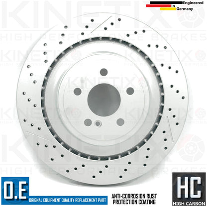 FOR MERCEDES CLS63 CLS65 E63 AMG DRILLED GROOVED REAR BRAKE DISCS BREMBO PADS