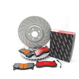 FOR MERCEDES C63 C63S AMG 2014-2023 (205) FRONT BRAKE DISCS PADS & SENSOR 360mm