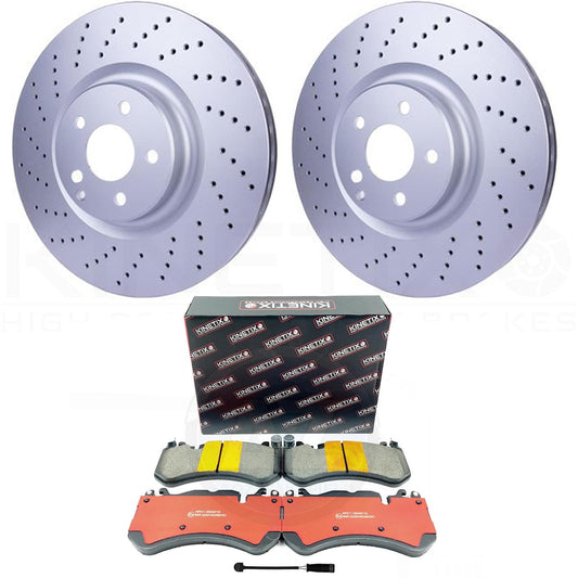 FOR MERCEDES SL55 SL600 SL65 AMG R230 FRONT BRAKE DISCS PADS SENSOR 360mm