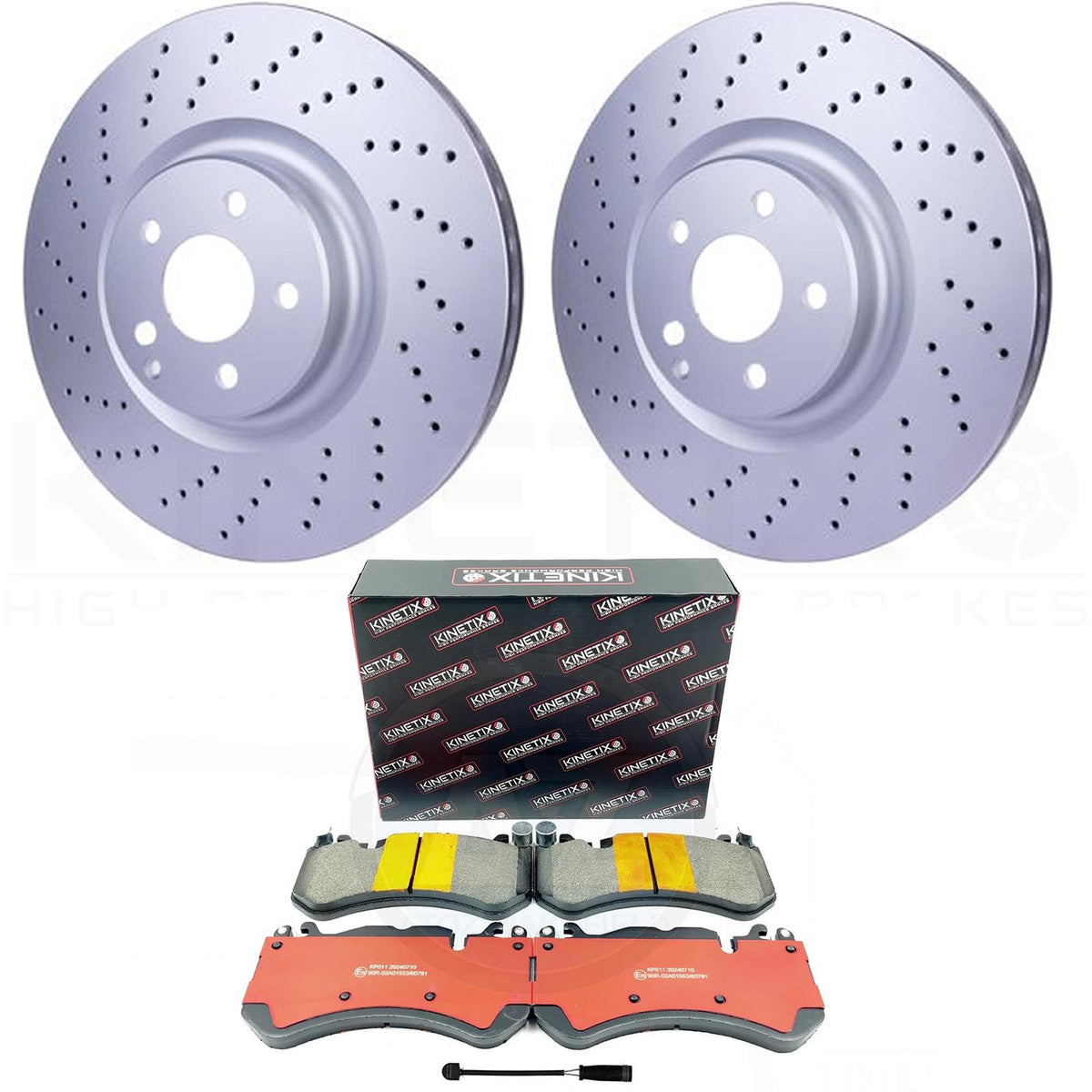 FOR MERCEDES E63 AMG W212 S212 FRONT BRAKE DISCS PADS WEAR SENSOR 360mm