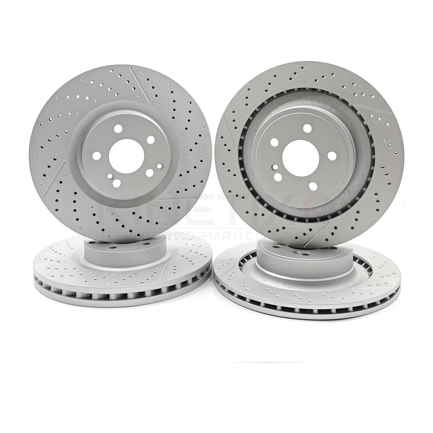 FOR MERCEDES CLS63 E63 AMG FRONT REAR DRILLED GROOVED BRAKE DISCS 360mm 360mm