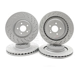 FOR MERCEDES C63 E63 AMG FRONT REAR BRAKE DISCS PADS WEAR SENSORS 360mm 360mm