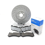FOR MERCEDES C63 E63 CLS63 CLS65 AMG FRONT BRAKE DISCS DELPHI PADS SENSOR 360mm