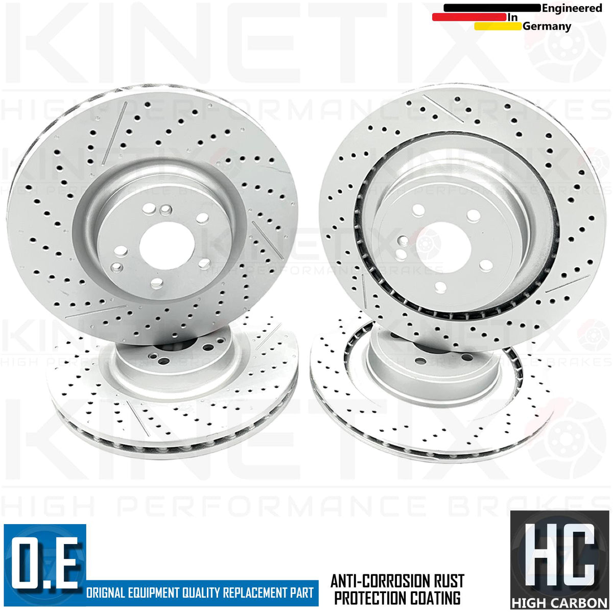 FOR MERCEDES C63 AMG BLACK SERIES 11-16 FRONT & REAR BRAKE DISCS 360mm 360mm F/R