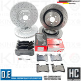 FOR MERCEDES E63 CLS63 CLS65 AMG FRONT REAR BRAKE DISCS BREMBO PADS WIRE SENSORS