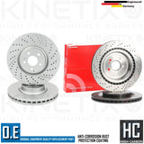 FOR MERCEDES C63 AMG 08-14 FRONT REAR DRILLED GROOVED BRAKE DISCS 360mm 330mm