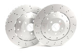FOR AUDI R8 (42) 06-2015 CROSS DRILLED REAR BRAKE DISCS PAIR 356mm 420615601A