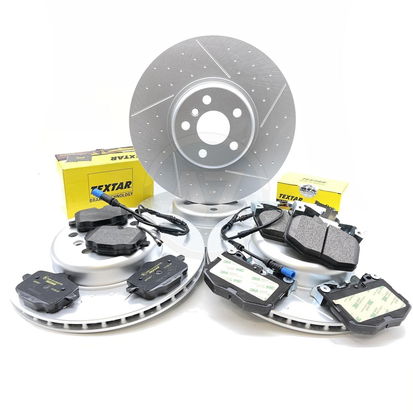 FOR BMW 530e G30 G31 M SPORT FRONT REAR BRAKE DISCS TEXTAR PADS 348mm/345mm