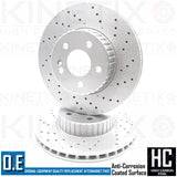 FOR MERCEDES E220d DRILLED FRONT REAR BRAKE DISCS MINTEX PADS WIRES 305mm 300mm