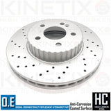 FOR MERCEDES C E CLASS FRONT DRILLED BRAKE DISCS PAIR 305mm A0004212512