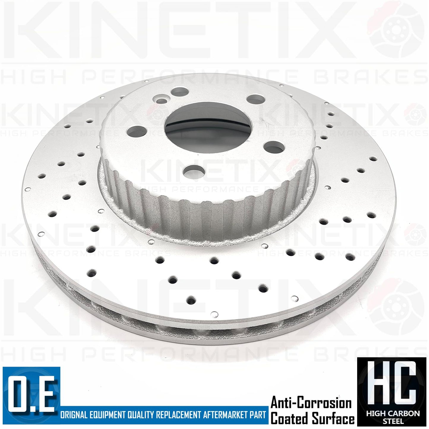 FOR MERCEDES C E CLASS FRONT DRILLED BRAKE DISCS PAIR 305mm A0004212512