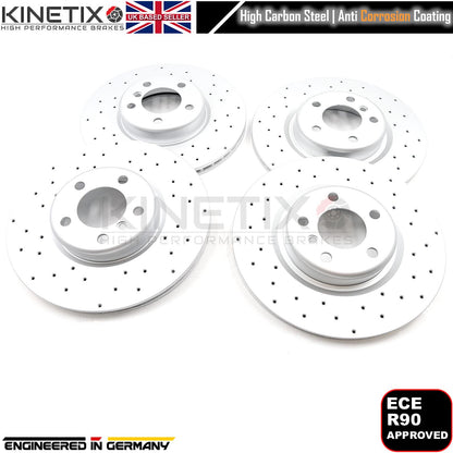 FOR BMW 118i F20 M SPORT FRONT REAR BRAKE DISCS PADS SENSORS 340mm 345mm