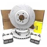 FOR BMW 118i 120i 125i F20 F21 M SPORT FRONT BRAKE DISCS TEXTAR PADS WIRE 340mm