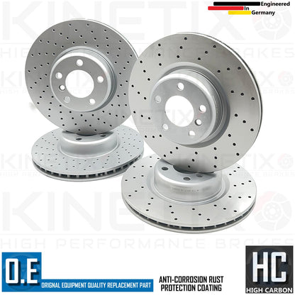 FOR BMW M140i F21 FRONT REAR DRILLED BRAKE DISCS MINTEX PADS SENSORS 340mm 345mm