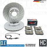 FOR BMW 430d 435d F32 F33 F36 DRILLED FRONT BRAKE DISCS MINTEX RACING PADS 340mm