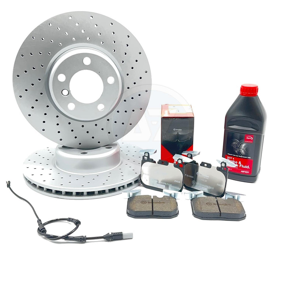 FOR BMW M135i M140i M235i M240i UPGRADE FRONT BRAKE DISCS BREMBO XTRA PADS WIRE