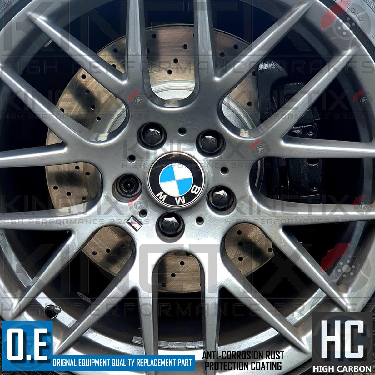 FOR BMW 125d F20 F21 M SPORT FRONT CROSS DRILLED BRAKE DISCS PAIR 340mm