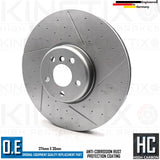 FOR BMW 2/3/4/5/6/7/8 SERIES X3 X5 X6 X7 DIMPLED GROOVED FRONT BRAKE DISCS 374mm