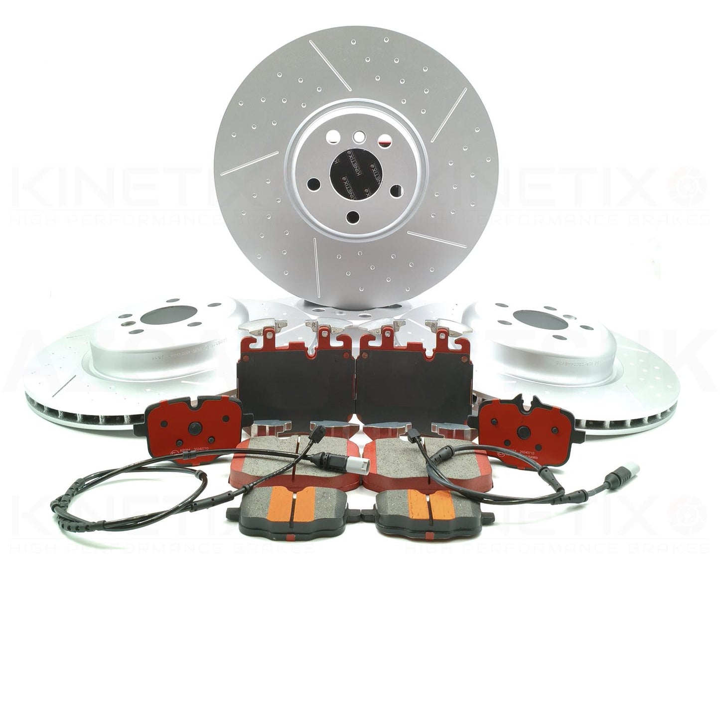 FITS BMW 530d G30 M SPORT M PERFORMANCE DIMPLED GROOVED FRONT REAR BRAKE DISCS CERAMIC RACING PADS SENSORS 374mm 345mm