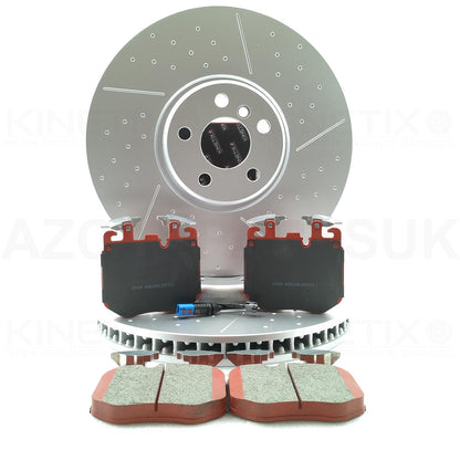 BMW 630d G32 DIMPLED GROOVED M SPORT M PERFORMANCE FRONT BRAKE DISCS PADS SENSOR 374mm X 36mm
