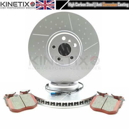 BMW 3/4/5/6/7/8 SERIES X5 X6 X7 M SPORT FRONT BRAKE DISCS PADS SENSOR 374mm
