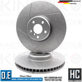 FOR BMW 2/3/4/5/6/7/8 SERIES X3 X5 X6 X7 DIMPLED GROOVED FRONT BRAKE DISCS 374mm