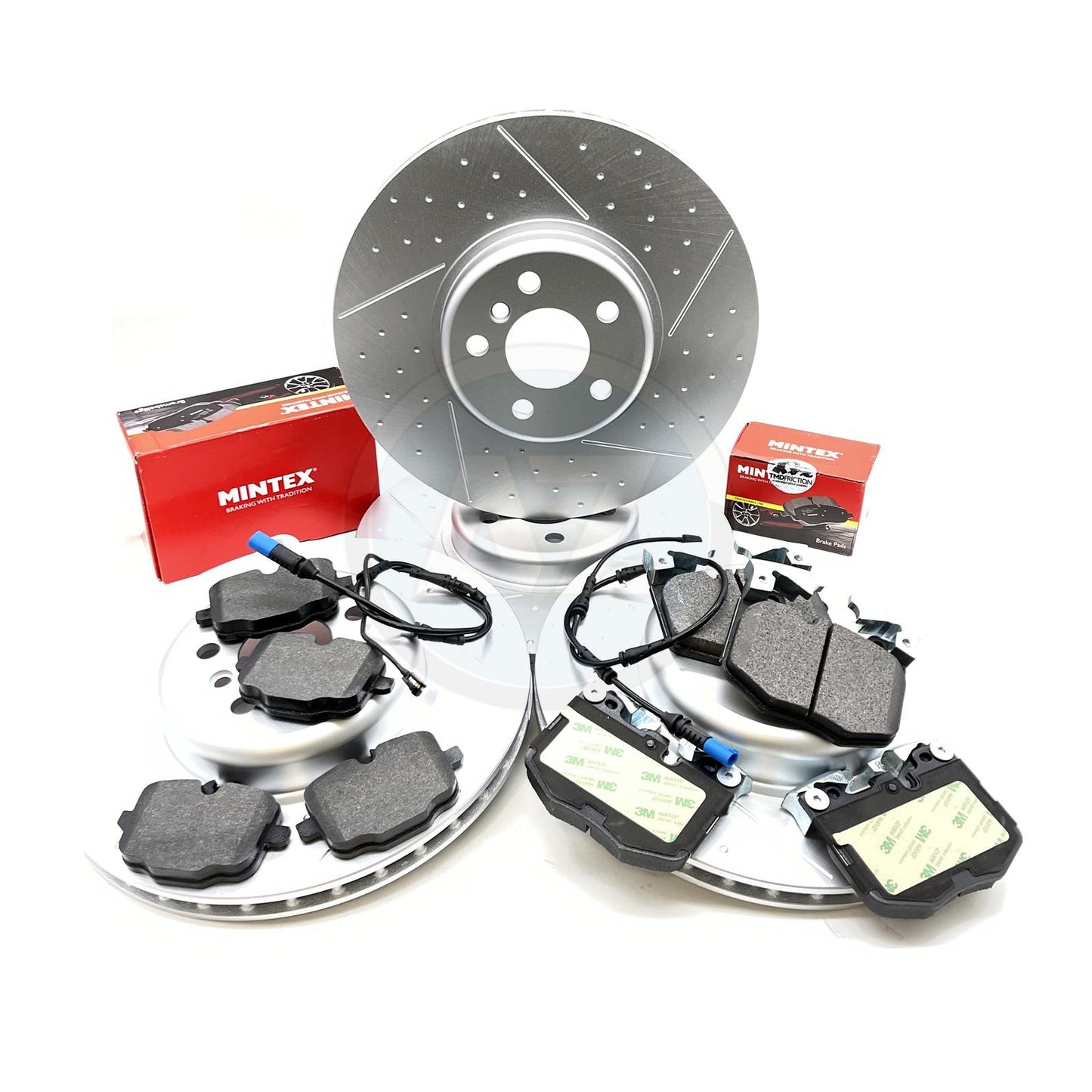 FOR BMW M240i G42 DIMPLED GROOVED FRONT REAR BRAKE DISCS MINTEX PADS SENSORS