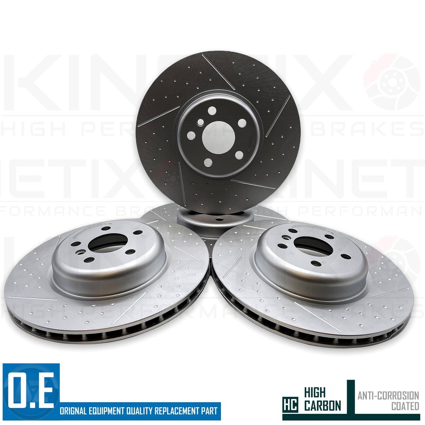 FOR BMW 630d M SPORT G32 DIMPLED GROOVED FRONT REAR BRAKE DISCS 348mm 345mm