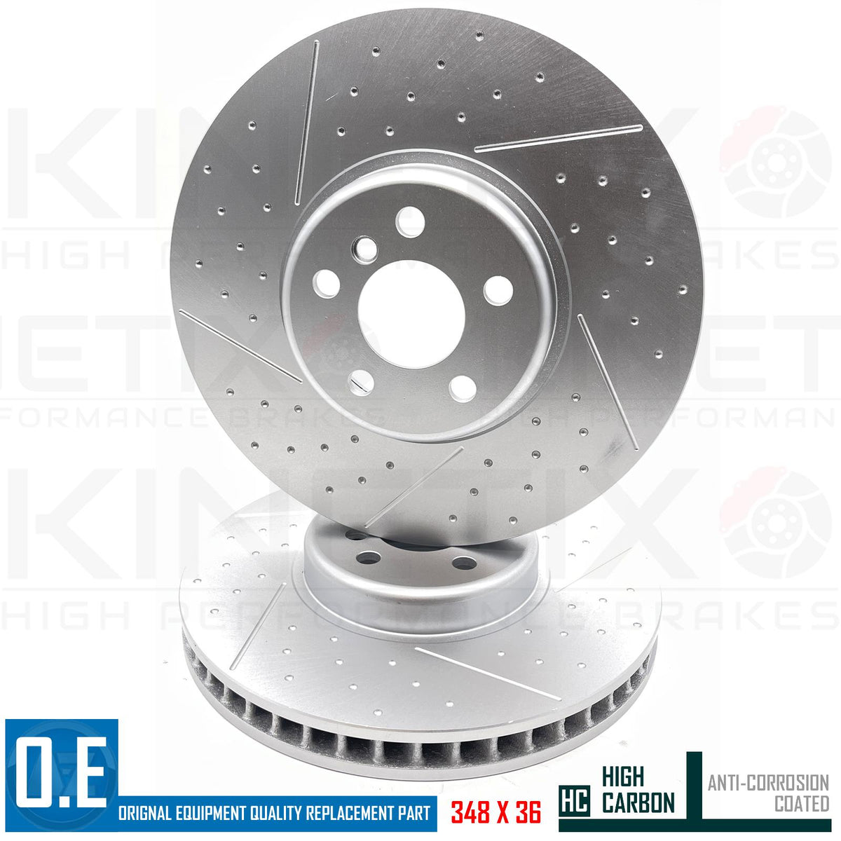 FOR BMW 430d M SPORT G22 G23 DIMPLED GROOVED FRONT BRAKE DISCS MINTEX PADS 348mm