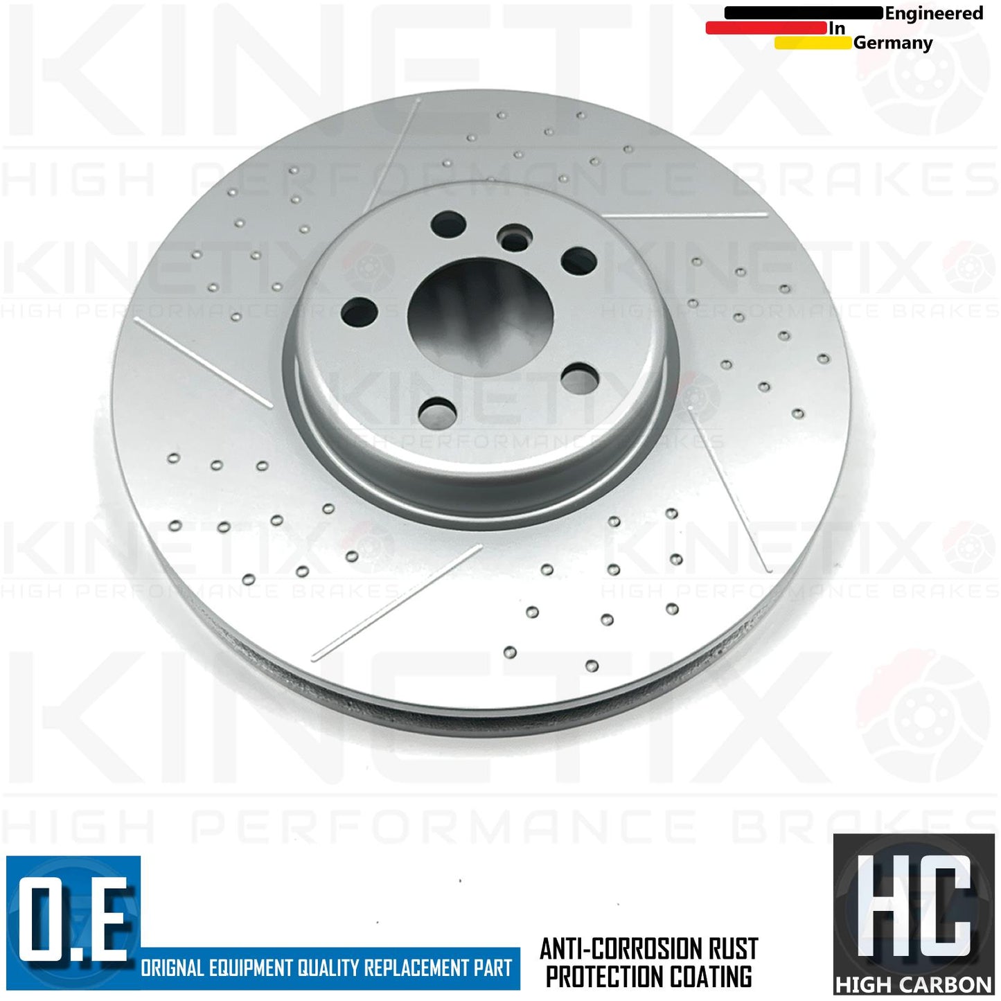 FOR BMW M 440i G22 G23 G26 DIMPLED GROOVED PERFORMANCE FRONT BRAKE DISCS 348mm
