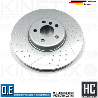 FOR BMW 320d M SPORT FRONT REAR DIMPLED GROOVED BRAKE DISCS PADS SENSORS 348/345