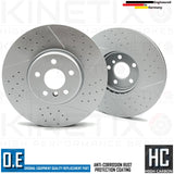 FOR BMW 318d G20 G21 M SPORT DIMPLED GROOVED FRONT BRAKE DISCS PAIR 348mm