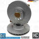 FOR VW TOUAREG 3.6 V6 FRONT REAR DRILLED BRAKE DISCS PADS WIRES 360mm 330mm
